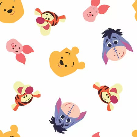 Springs Creative - Winnie the Pooh  - Toss  - Priced per half metre