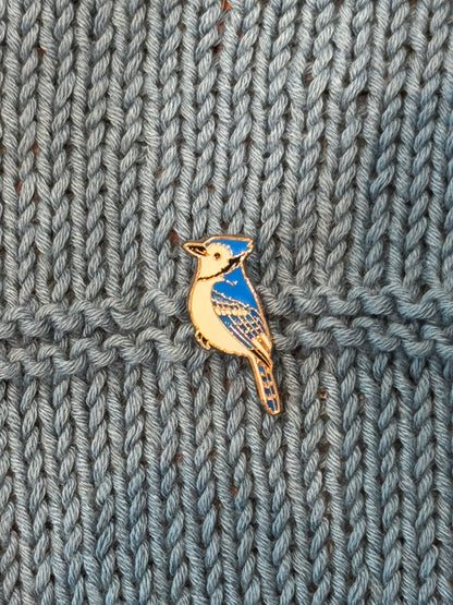 Enamel Pin  - Blue Jay - Bird Pin