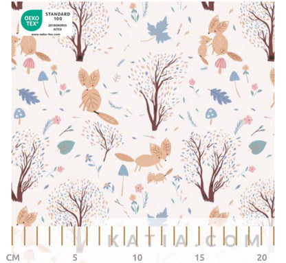Tricot - Katia Fabrics - Fox Stamp - Jersey - vendu au demi-mètre 