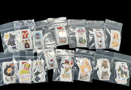 Mini sticker packs - contain 20 small stickers