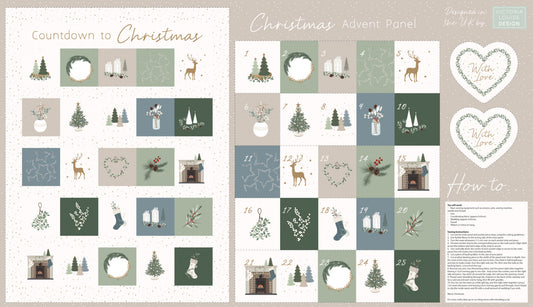 Panel - Advent Calendar Panel - From The Craft Cotton Company - Cosy Christmas by Victoria Louise Collection