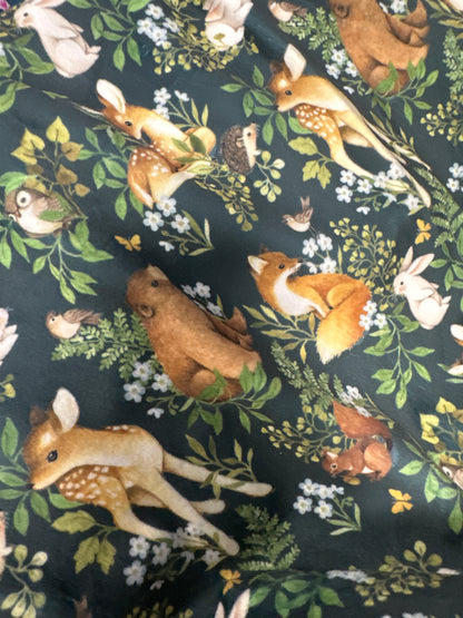 Minky - Dear Stella - Forest Storeis - Iron - 100% Polyester - approx. 60" wide - Sold by the full metre