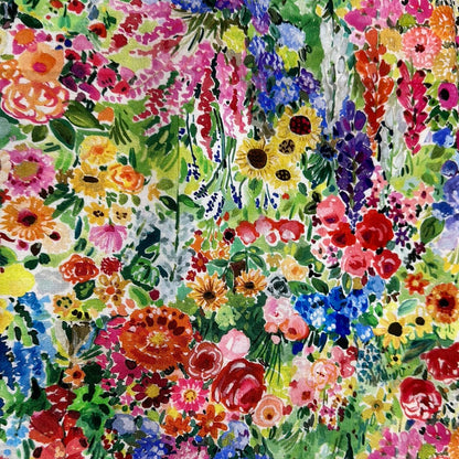 Last cut from bolt - 18.5" x width of fabric - Dear Stella  - Summer Garden - Multi - Chasing the Sun