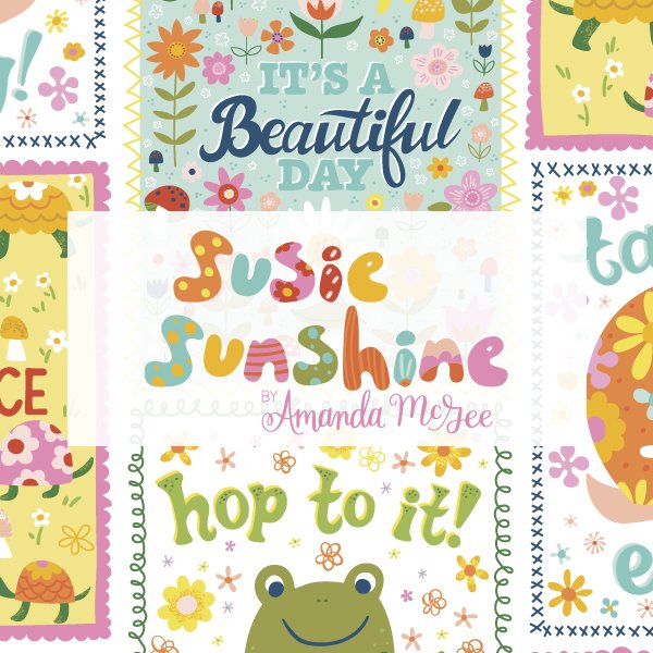 3 Wishes Fabric - Susie Sunshine Collection - Hop To It