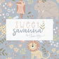 3 Wishes Fabric - Sweet Savanna - Tonal Outline - Gray