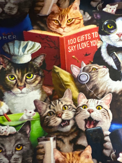 Elizabeths Studio  - Cats Meow Collection   - Cats Meow - Packed -  Priced by the Half Metre