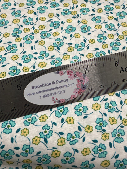 Robert Kaufman - Flowerhouse Little Blossoms - Azure - Priced per Half Metre