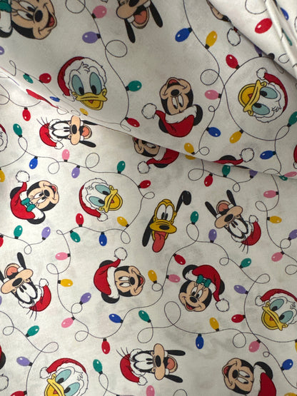 Last 2 Full Yard - Springs Creative - Disney - Mickey Mouse and Friends - Christmas Lights Toss - White - priced by the yard