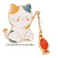 Enamel Pin  - Cute Kitty with dangling fish