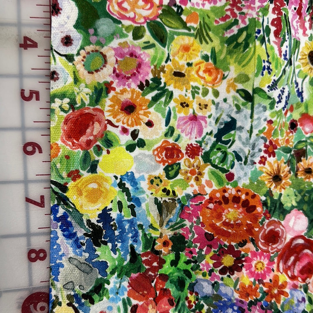 Last cut from bolt - 18.5" x width of fabric - Dear Stella  - Summer Garden - Multi - Chasing the Sun