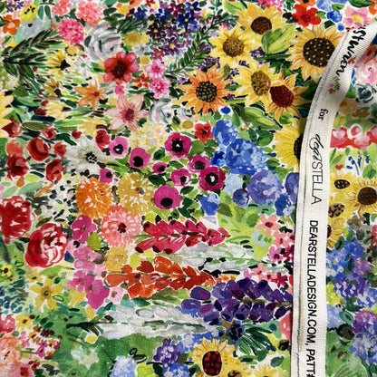 Last cut from bolt - 18.5" x width of fabric - Dear Stella  - Summer Garden - Multi - Chasing the Sun