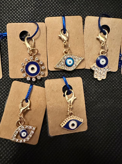 Stitch Markers - Enamel Evil Eye Charms