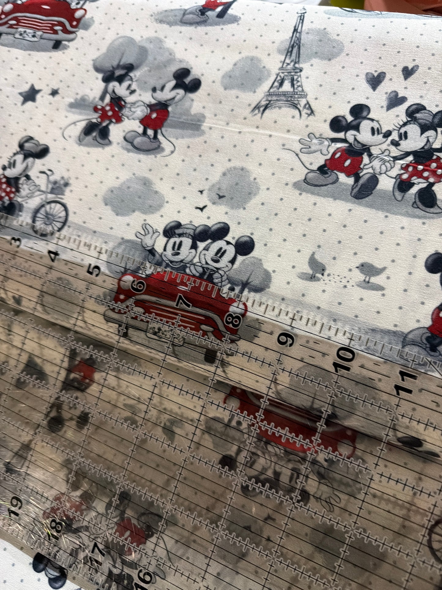 Mickey & Minnie Vintage - priced per half metre