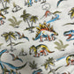 Flannel - 3 Wishes - Totally Roarsome Flannel by Josh Rey Collection  - Mighty Landscape -White - Priced by the Half Metre