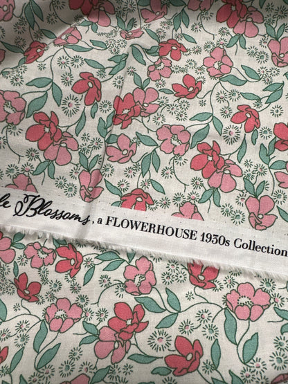 Robert Kaufman - Flowerhouse Little Blossoms - Petal Blooms - Priced per Half Metre