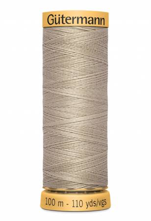 GÜTERMANN - 100% Cotton Thread - Thread Weight: 50 wt - Flax - 100 M