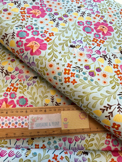 Dear Stella - Curious Garden by Pammie Jane Collection  - Multi Kitty Floral