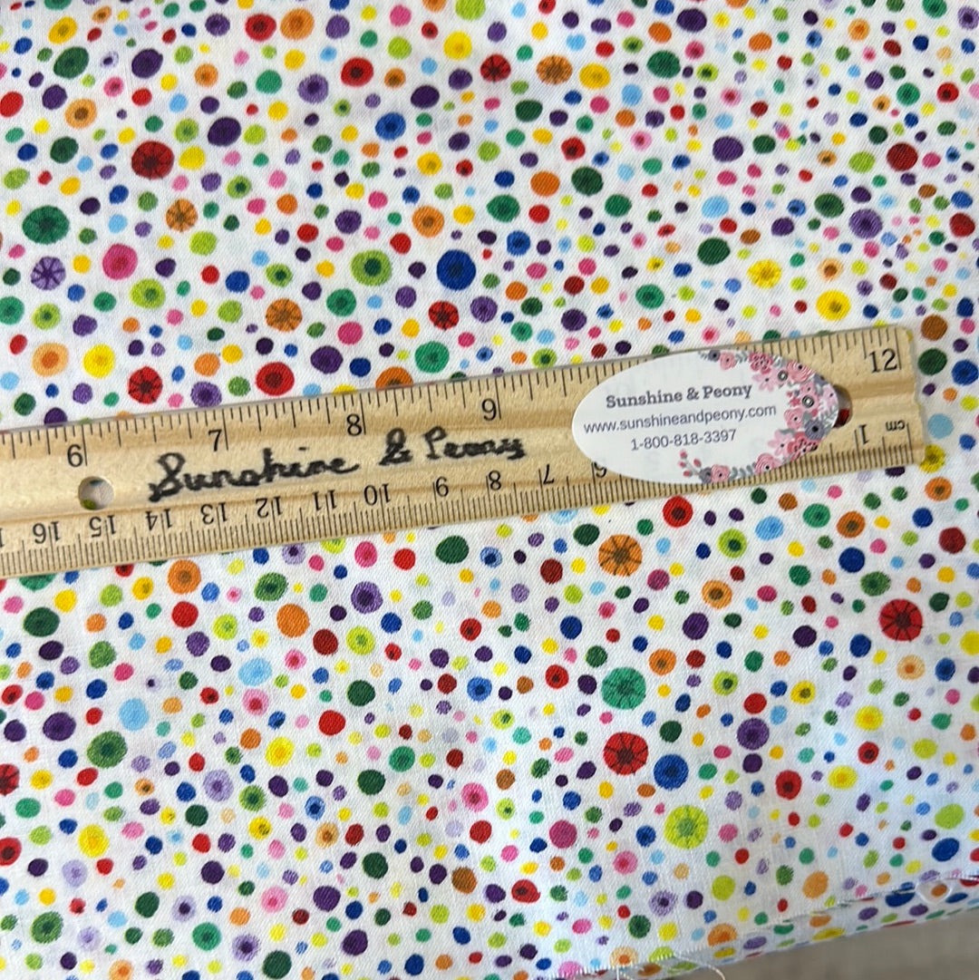 Wilmington Prints - Glass Beads - White  - By Hello Angel Essentials for Wilmington Prints - Priced per Half Metre