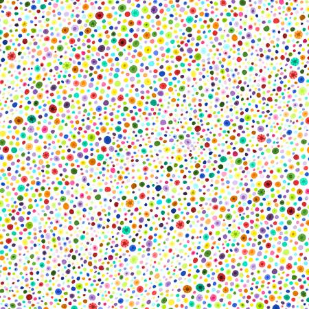 Wilmington Prints - Glass Beads - White  - By Hello Angel Essentials for Wilmington Prints - Priced per Half Metre
