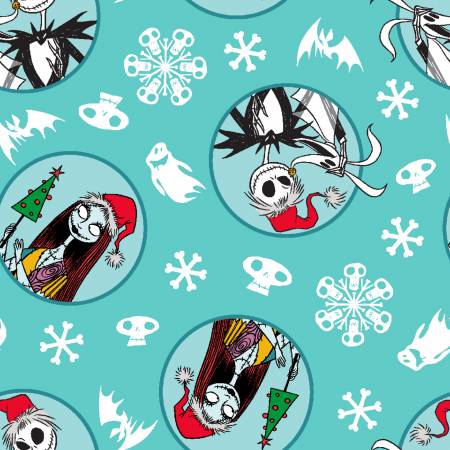 Disney - Nightmare Before Christmas - Snowflake Badge - Christmas - Priced by the half metre