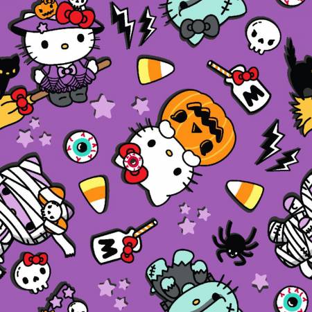 Hello Kitty by San Rio brought to us by Springs Creative - Halloween Fun - Purple