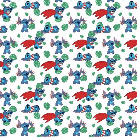 Springs Creative- Disney  - Action Stripe Stitch - White