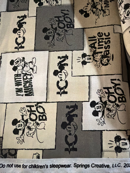 Disney Box   - Various Mickey Mouse and other Disney Licensed Fabric  -  Mega Stash