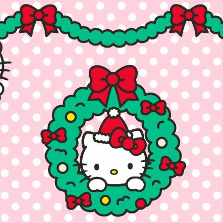 Hello Kitty by San Rio brought to us by Springs Creative - Holiday Wreaths - Pink