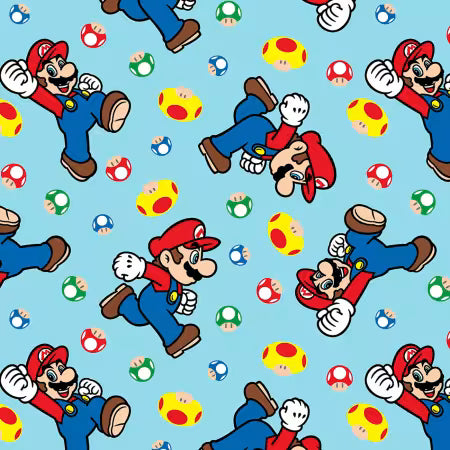 Coming soon - Springs Creative - Nintendo - Super Mario - Mario and Mushroom Toss - Priced per half metre