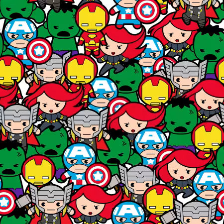 Tissus Camelot - Marvel - Kawaii Avengers 2