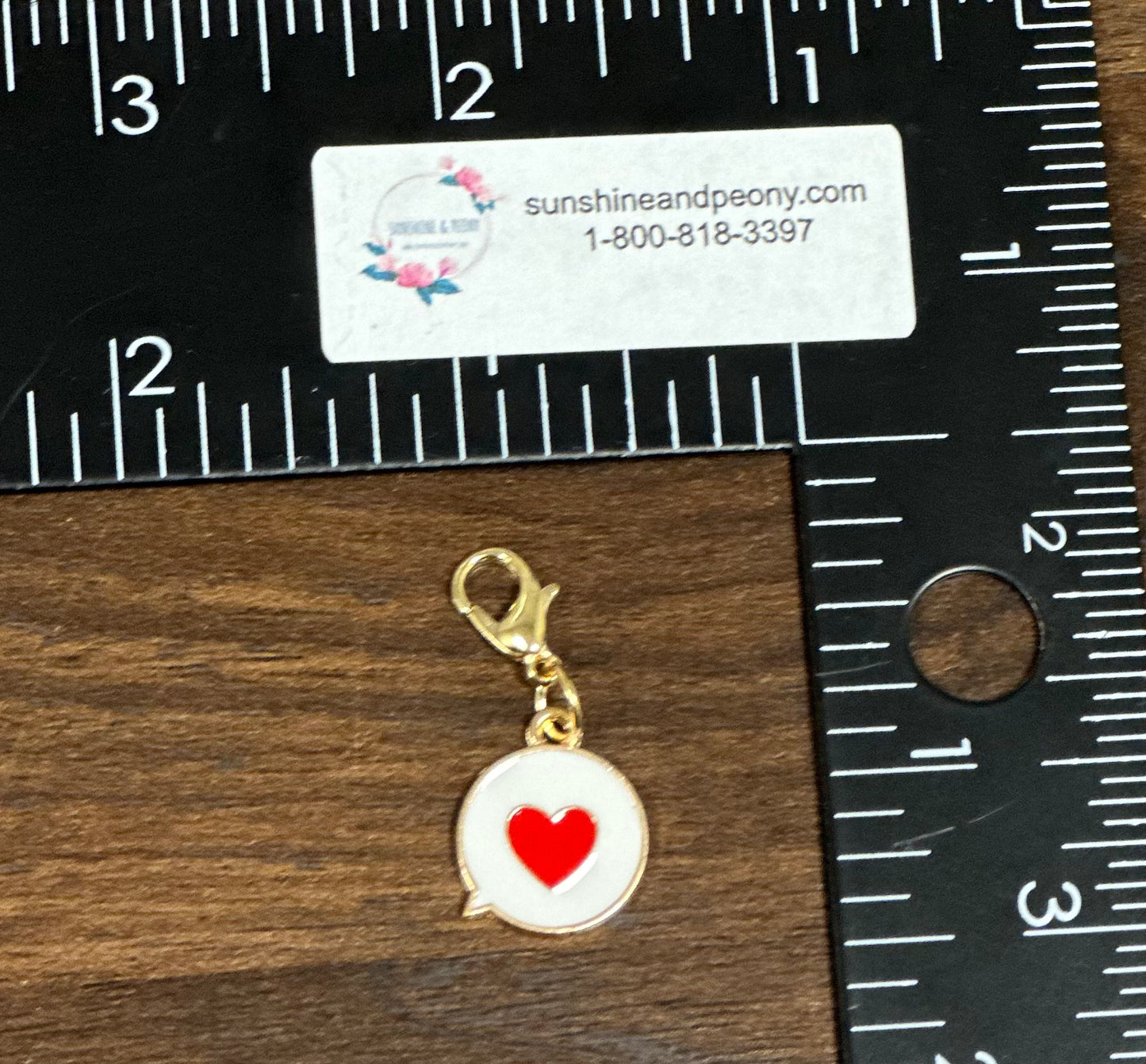 Stich Marker - Charm - Red Heart in White Bubble