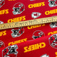 NFL Teams -Kansas City Chiefs- Cotton -Red - Per Half Metre
