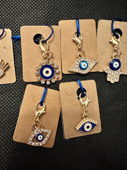 Stitch Markers - Enamel Evil Eye Charms