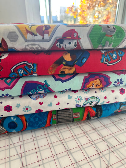 Paw Patrol by David Textiles - Paw Patrol Power Shield - Mint/Multi - Priced per half metre