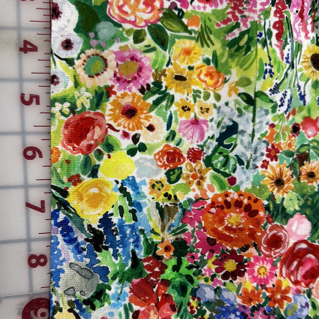 Last cut from bolt - 18.5" x width of fabric - Dear Stella  - Summer Garden - Multi - Chasing the Sun