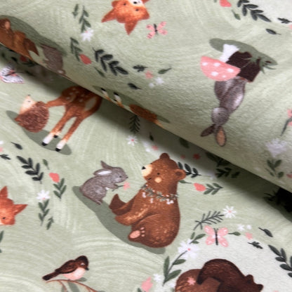 Last 12.5” x width of fabric Flannel - 3 Wishes - Baby In Bloom Flannel by Jo Taylor Collection - Picture Perfect