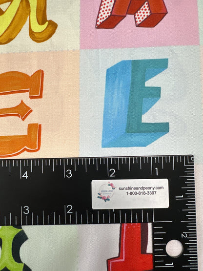 Panel - Lewis & Irene ~ Jennie Maizels Colour Collection Alphabet Panel - 18" x 44"