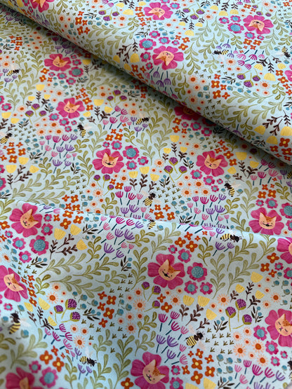 Dear Stella - Curious Garden by Pammie Jane Collection  - Multi Kitty Floral