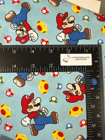 Springs Creative - Nintendo - Super Mario - Mario and Mushroom Toss - Priced per half metre