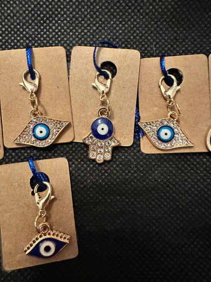 Stitch Markers - Enamel Evil Eye Charms