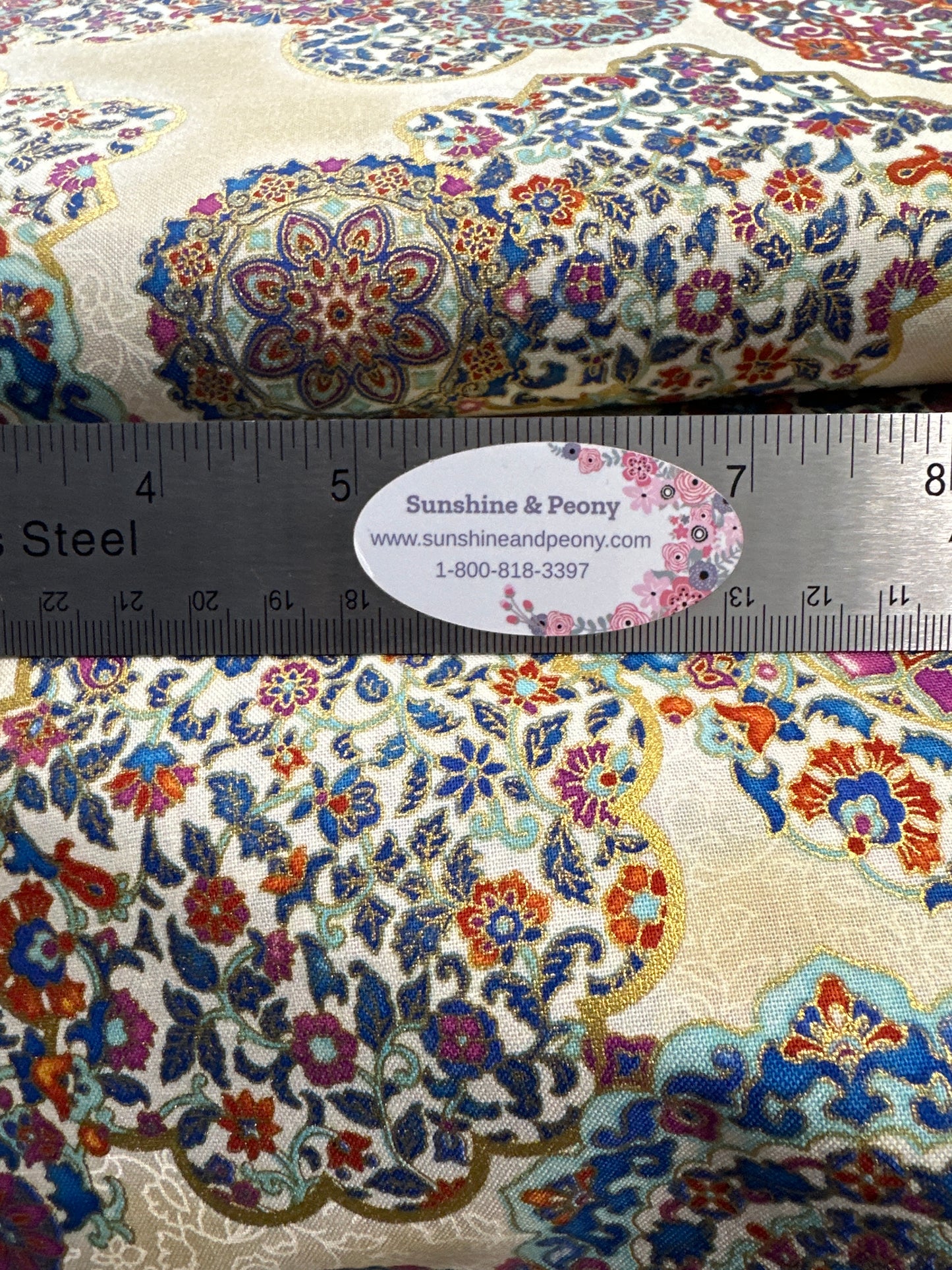 Robert Kaufman Fabrics - La Scala 6 - Metallic - Bright - Priced per half metre