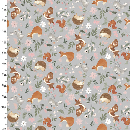 Last cut 19" x width of fabric - Flannel - 3 Wishes - Baby In Bloom Flannel by Jo Taylor Collection - Babies in Bloom