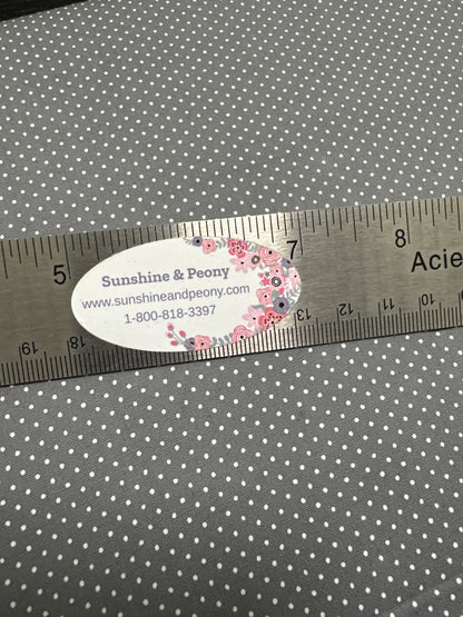 Robert Kaufman Fabrics - Sevenberry Petite Basics  - Pindot on Grey - Priced per half metre