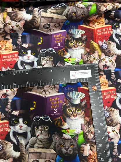 Elizabeths Studio  - Cats Meow Collection   - Cats Meow - Packed -  Priced by the Half Metre