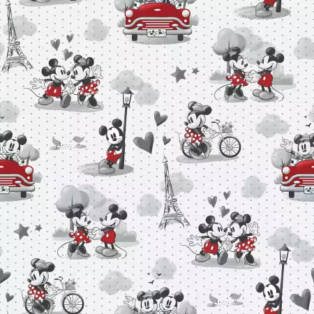 Mickey & Minnie Vintage - priced per half metre