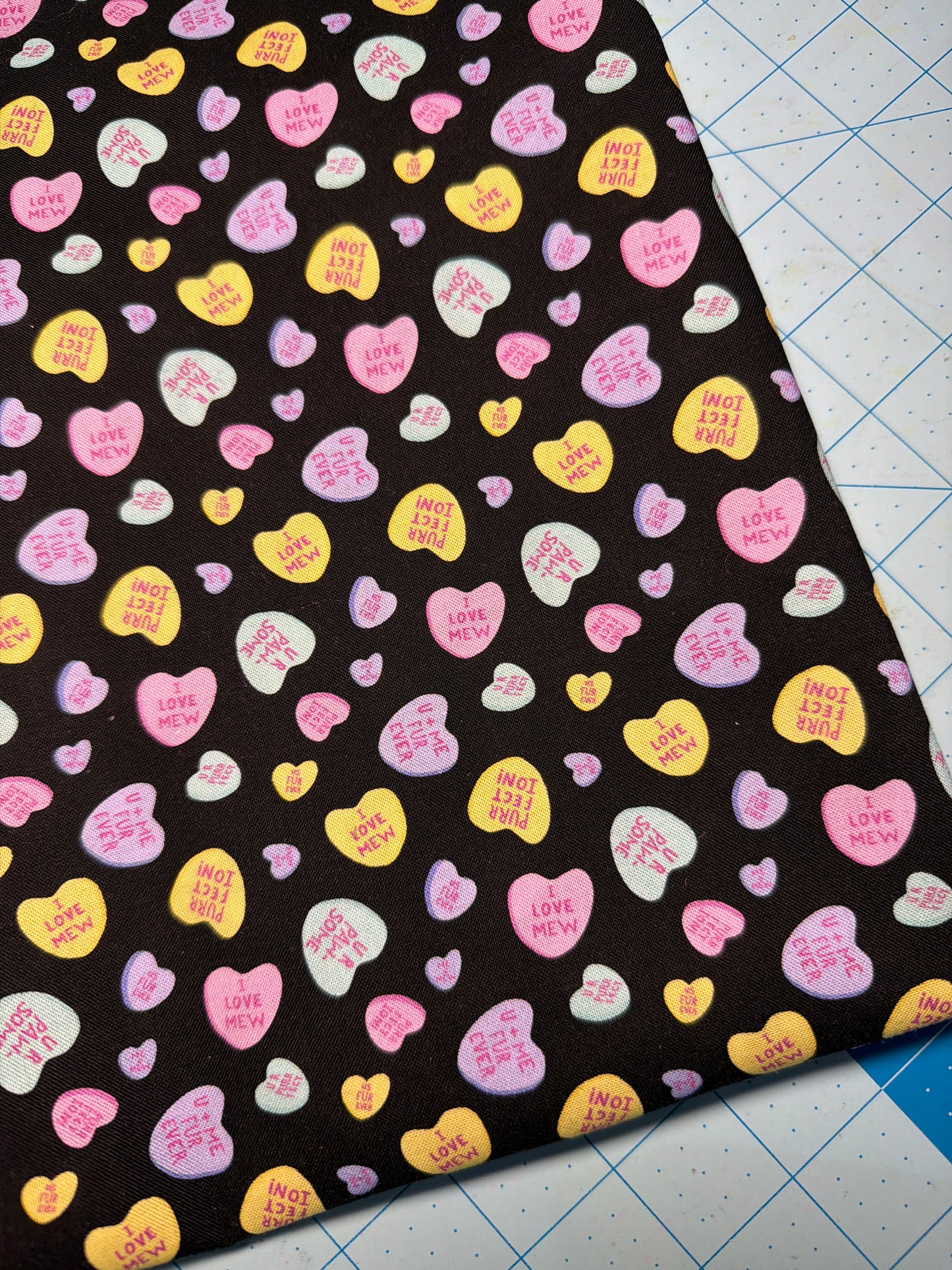 Dear Stella  - Confursation -  Jet - from the Hugs N Purrs Collection by Leezaworks for Dear Stella - Priced by the Half Metre