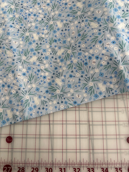 Dear Stella  -  Dreamtopia - Bunny floral - Sterling - Quilting Cotton