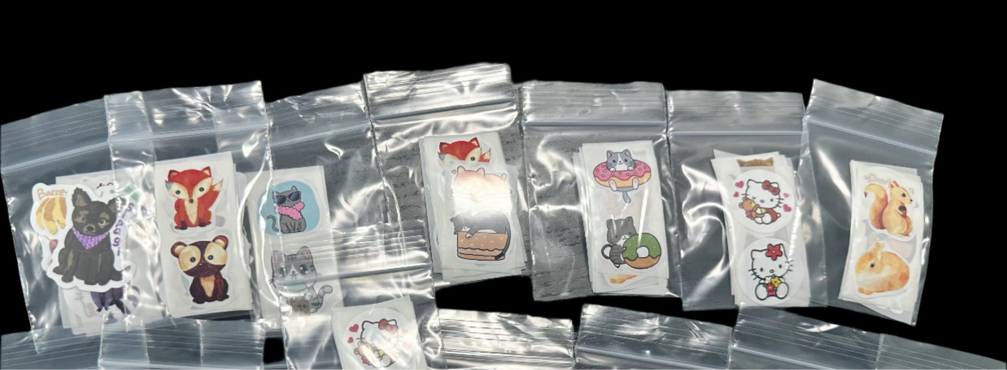 Mini sticker packs - contain 20 small stickers