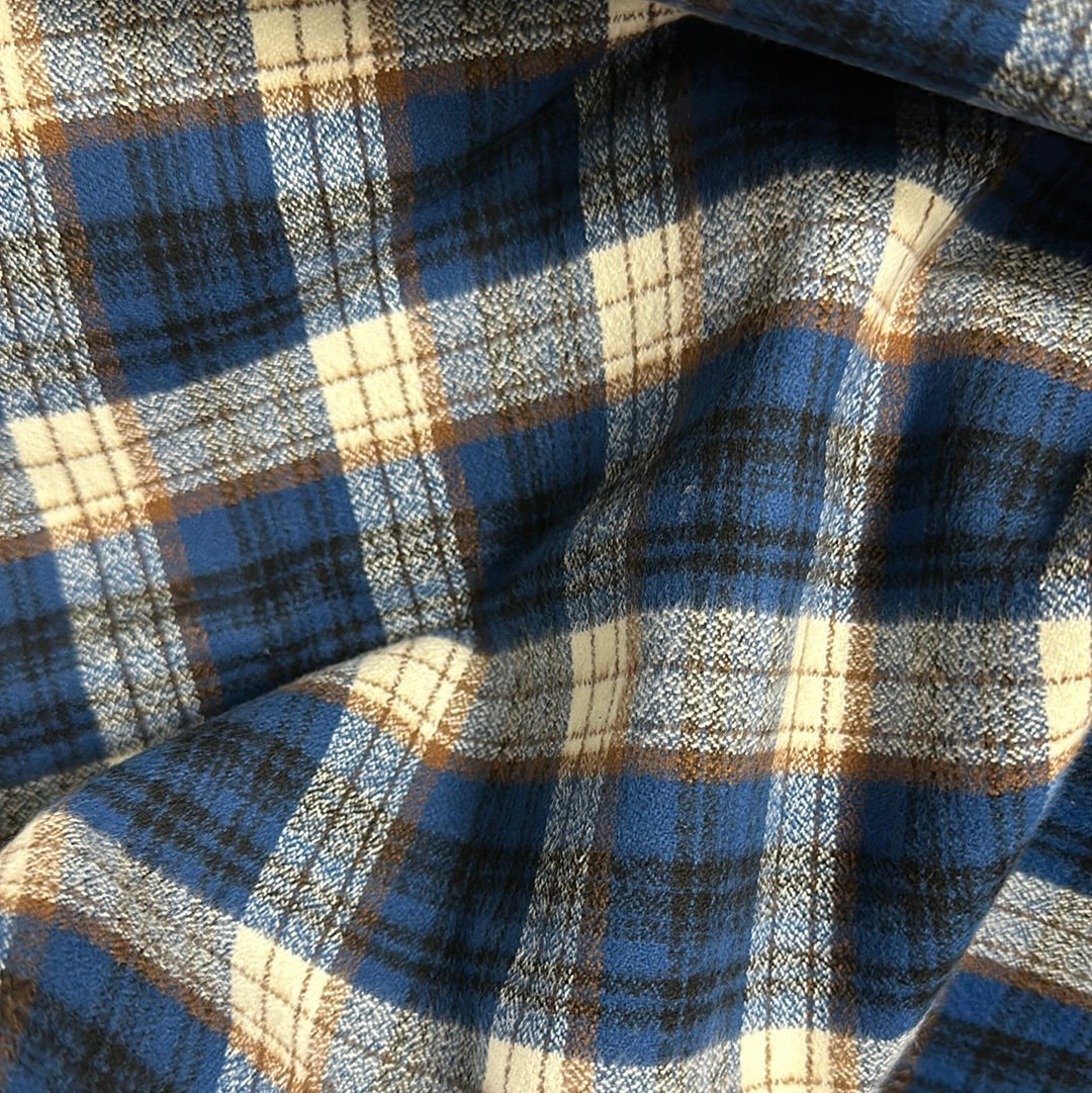 Flannel -  Mammoth Flannel - Blue  -  by Robert Kaufman