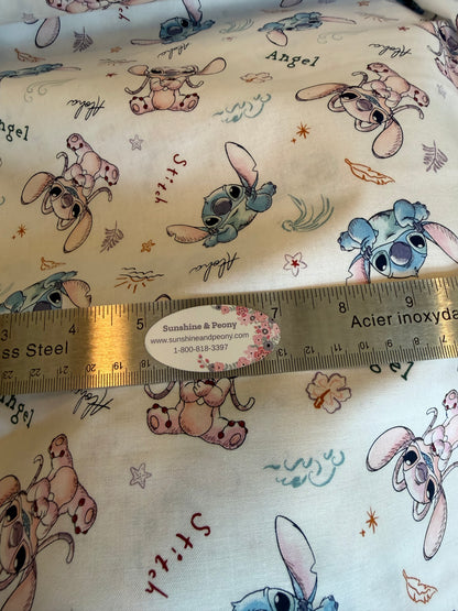 Springs Creative - Stitch and Angel Sketch  - Priced per half metre